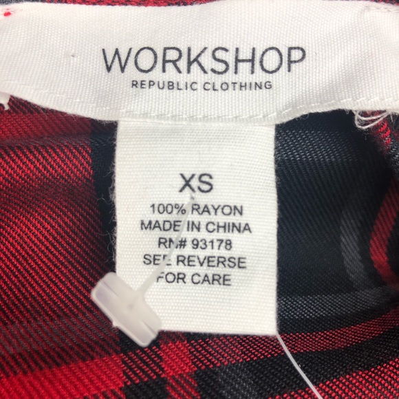 WORKSHOP REPUBLIC CLOTHING:  Red & Black P… - Picture 5 of 5